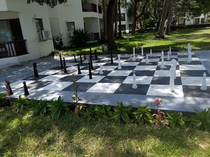 Giant chess in the gardens