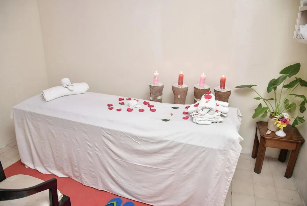 Massage room at the health club