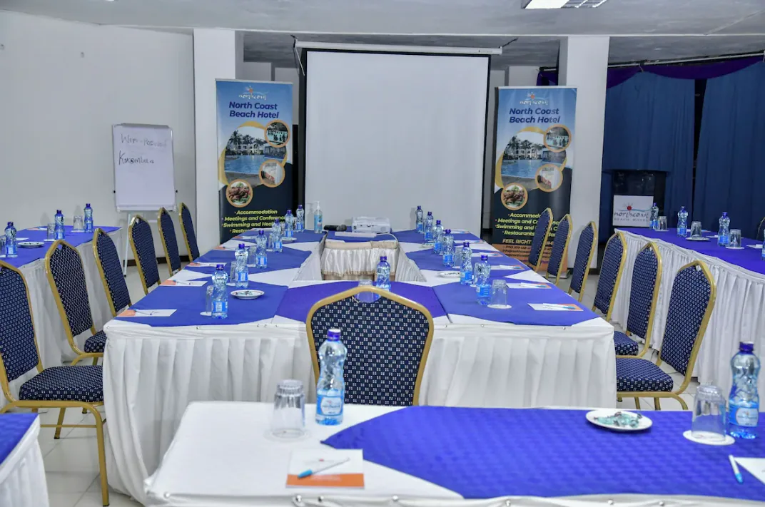 Conference hall set up classroom style